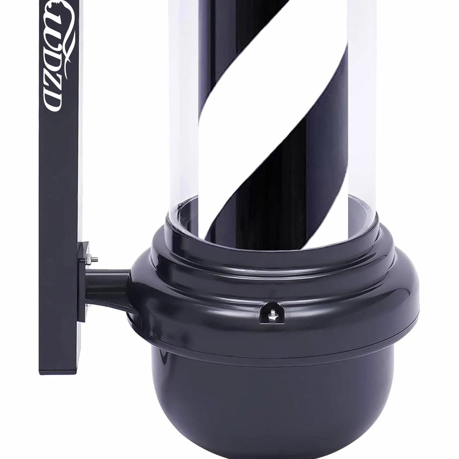 Barber Pole 80 cm Negro Blanco Poste