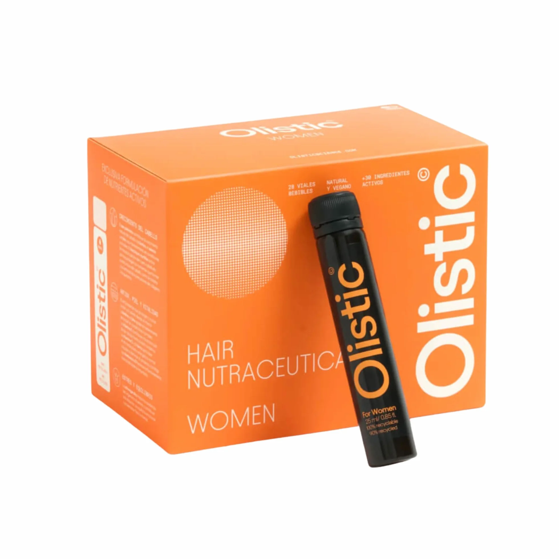 Olistic Complemento Alimenticio Anticaída de Cabello 28 Ampollas Vegano Sin Gluten
