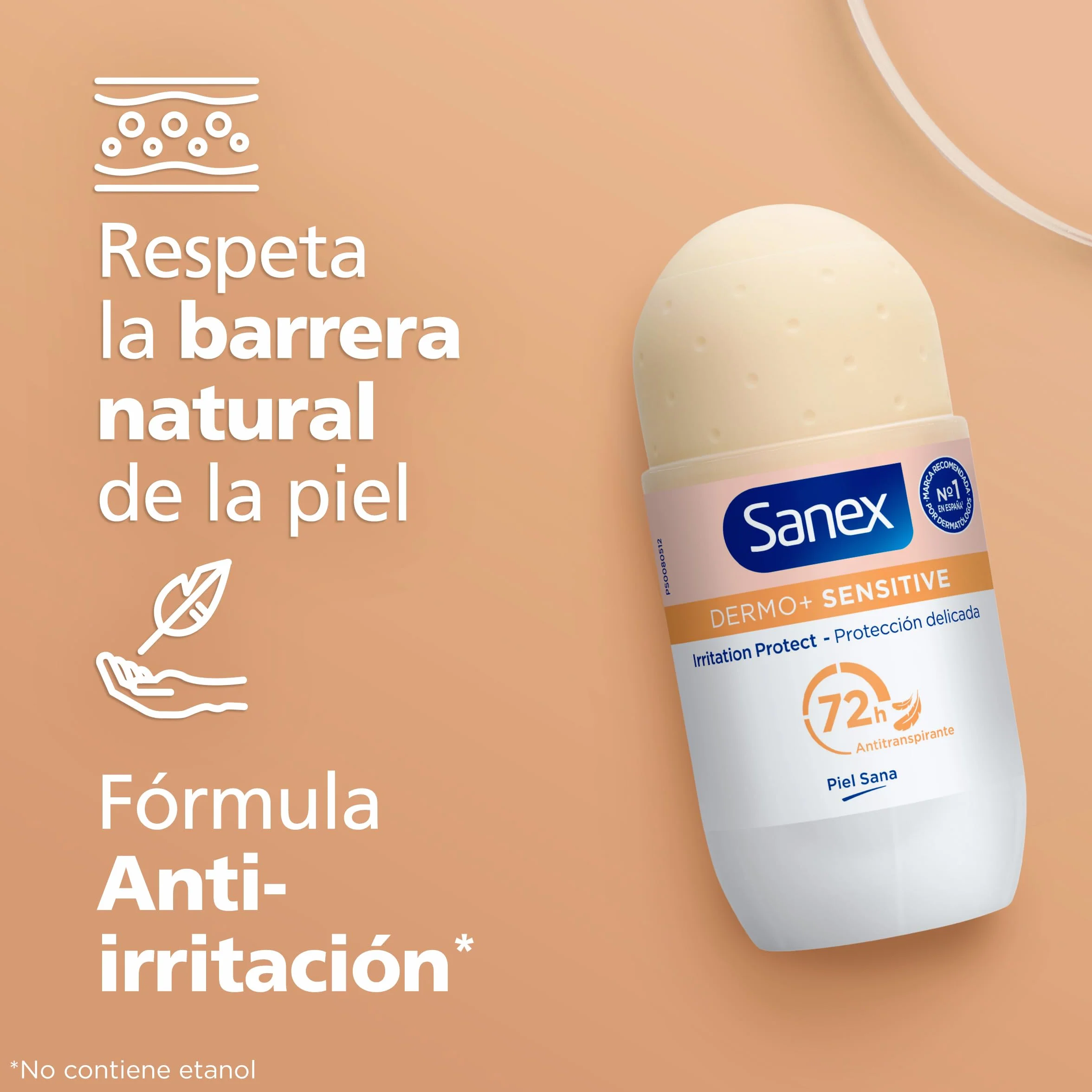 Sanex Dermo+ Sensitive Desodorante Antitranspirante Roll-On 72 Horas Pack 6 x 50ml