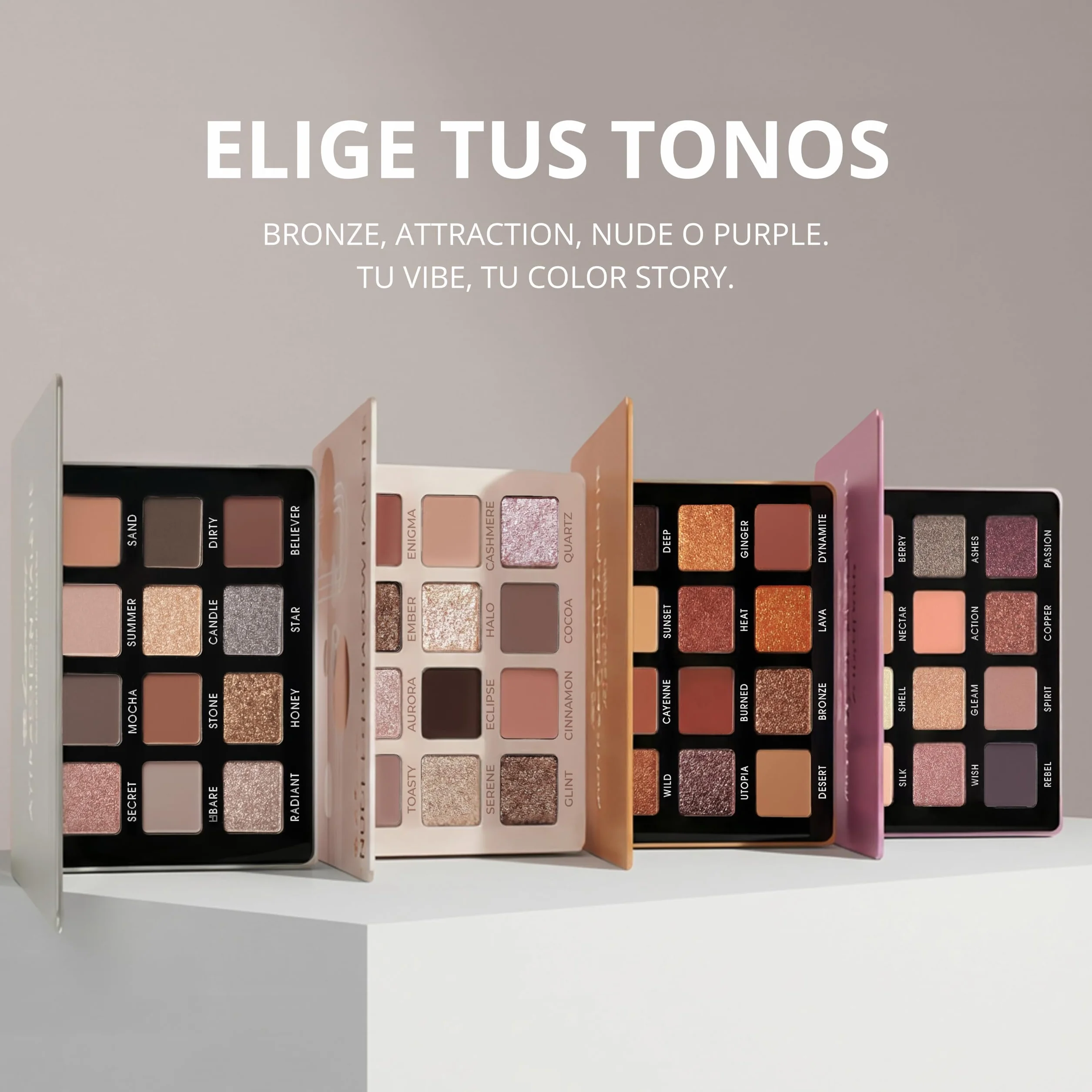 Paleta de Sombras de Ojos Profesionales 12 Colores Fríos Opacos y Brillantes Tamaño Viaje