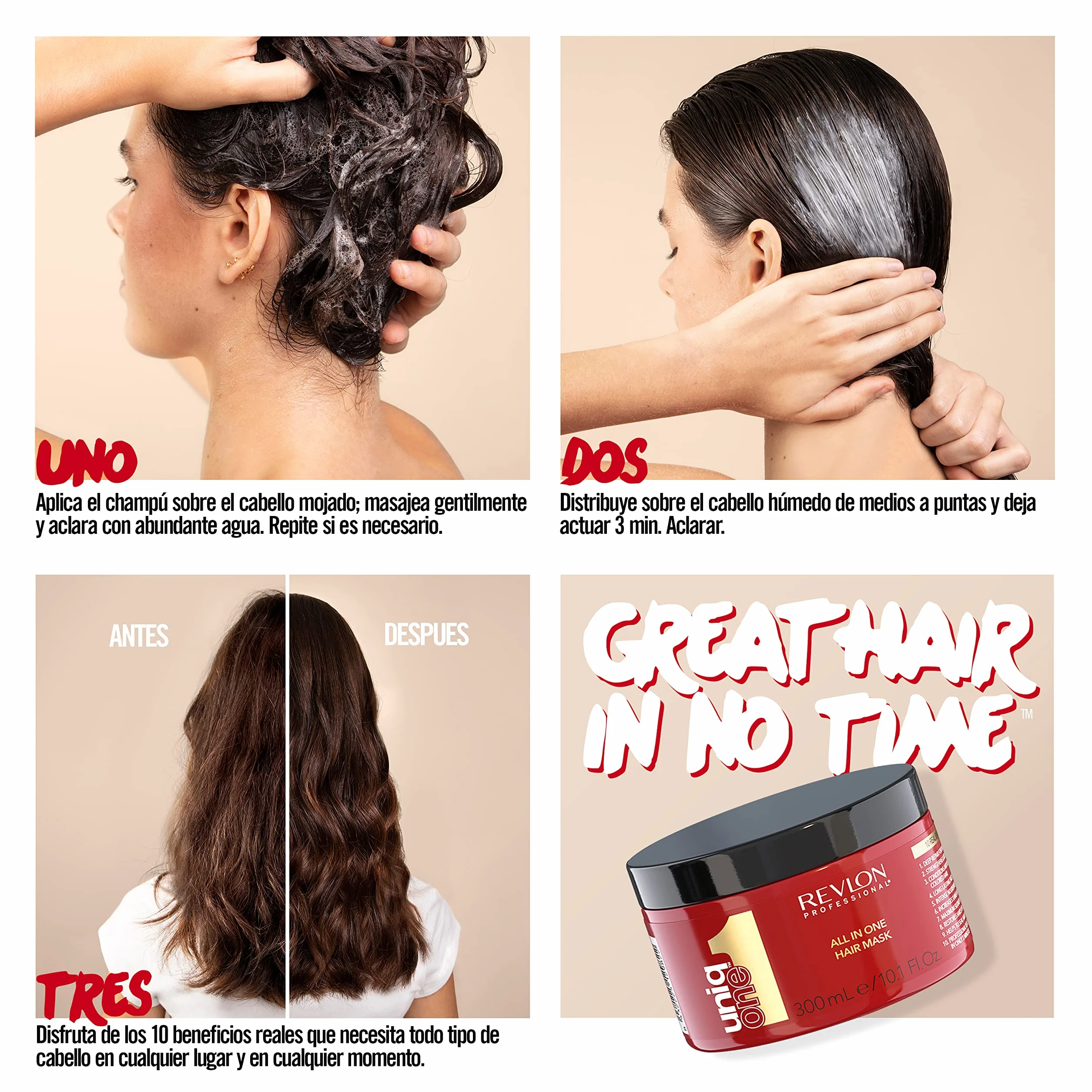 Revlon Professional UniqOne Mask Mascarilla Capilar Todo en 1 300 ml