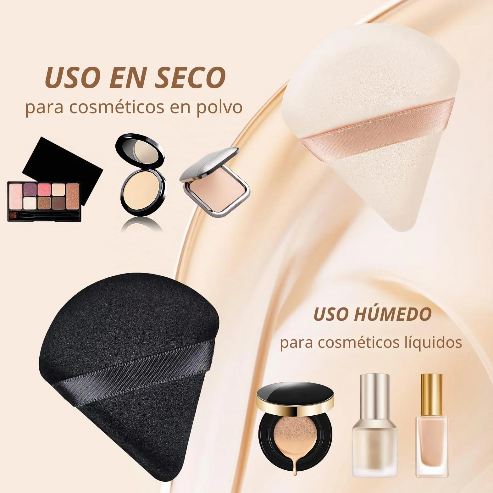 HEYMKGO 18 Piezas Pinceles de Maquillaje Profesional Sintéticos con Difusores y Bolsa de Viaje