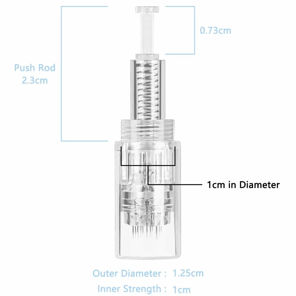 LOPHE Agujas Dermapen 36 Puntas, 12pcs Microneedling Pen Replacement Needles, Derma Pen Cartridges (Rosca)