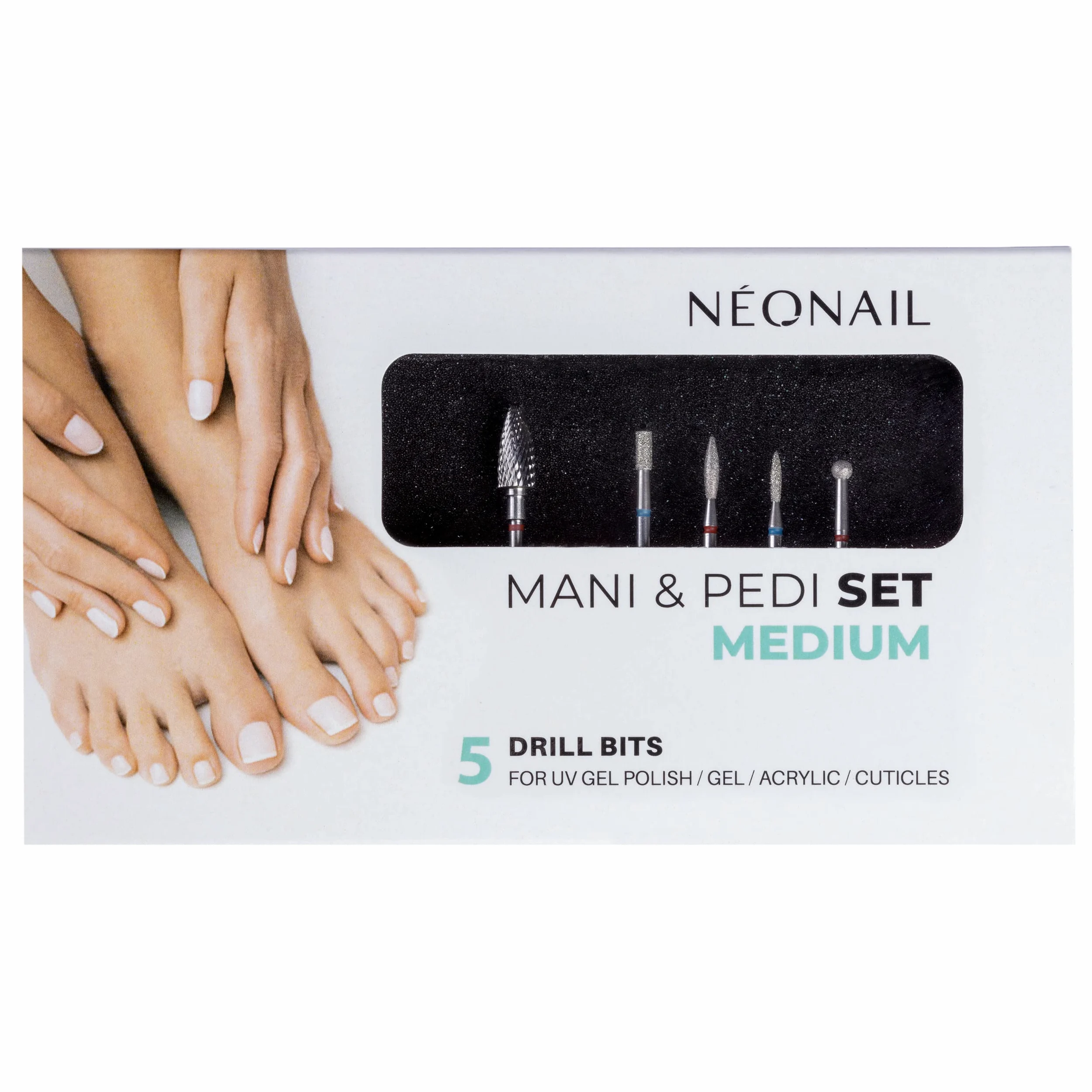 NEONAIL Kit de Fresas MEDIUM - Kit Uñas Semipermanentes - Kit Uñas de Gel - Fresas Torno Para Uñas - Set de Manicura y Pedicura - Podología