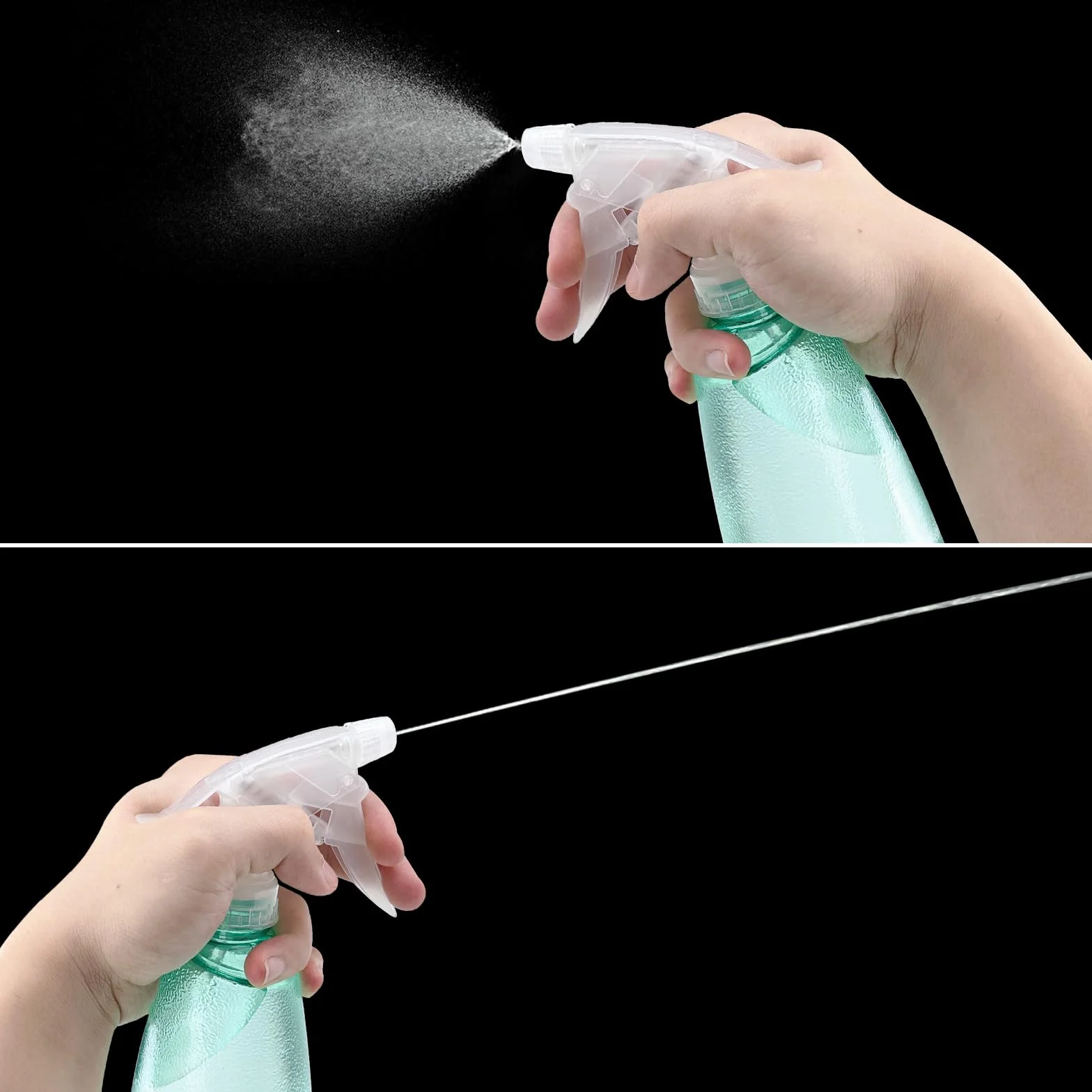 Gvolatee 3 Piezas Botella Pulverizador 500 ml, Plastico Gatillo Botellas de Spray Vacías Rellenable Transparente