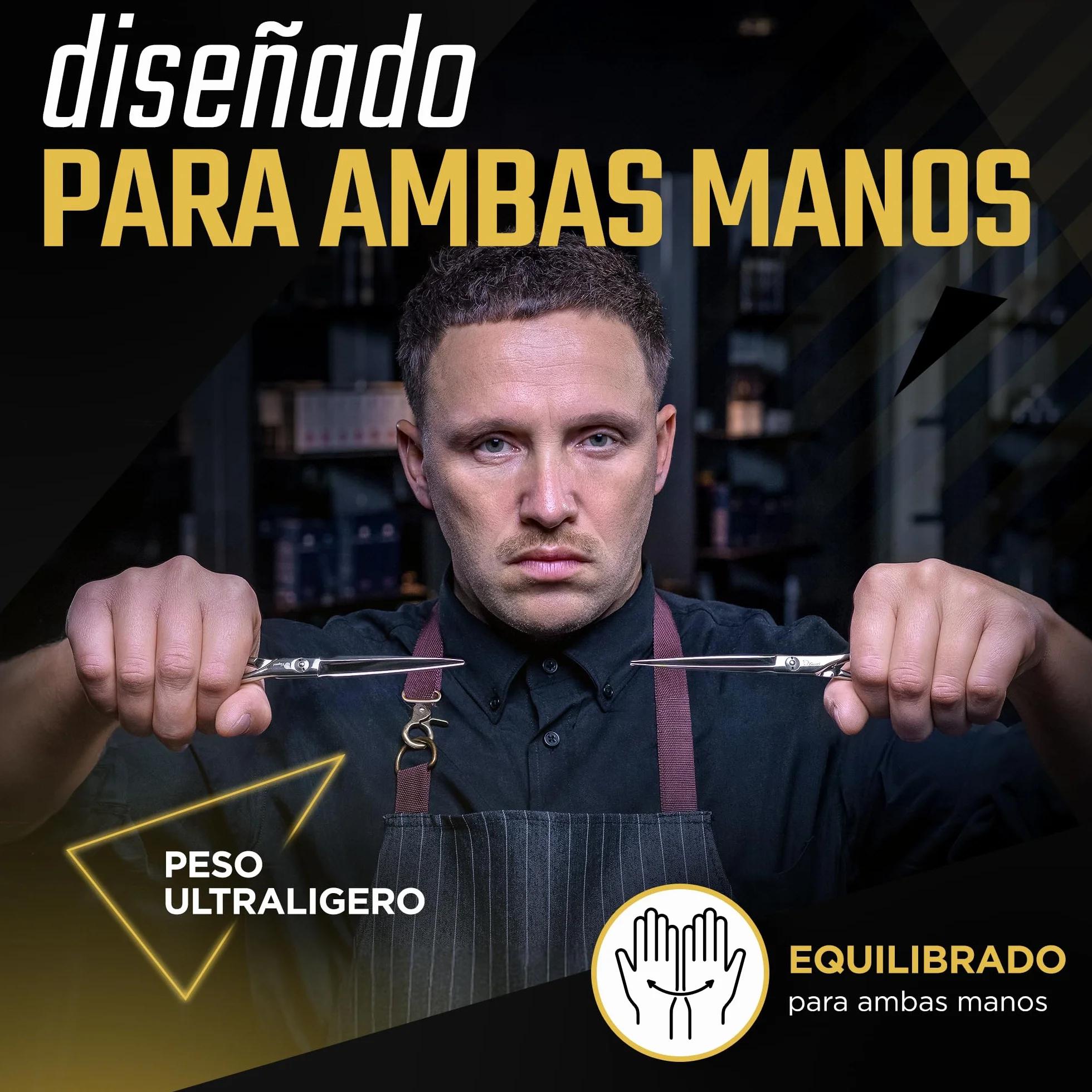 Tijeras Peluqueria Profesional 6 Pulgadas Cuchillas Finas Acero 440C