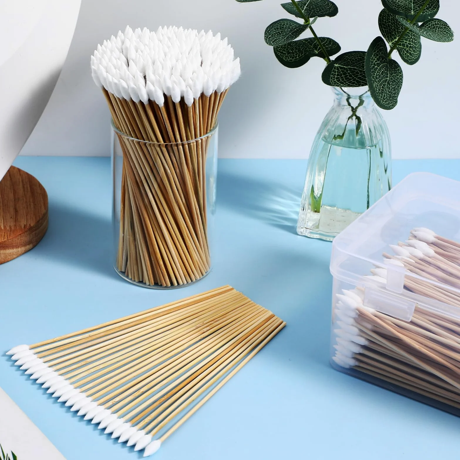5 Series Bastoncillos De Algodón De Precisión Hisopos Eliminación Baño Palos Aplicadores De Maquillaje Herramientas De Limpieza De Auriculares Madera 500 Piezas X 5