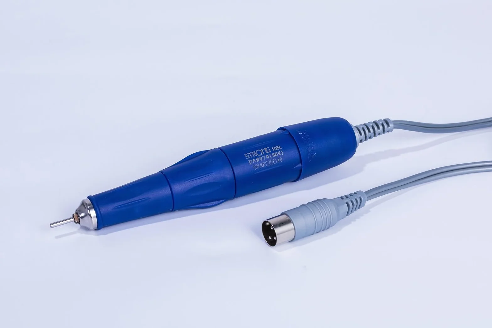 Saeshin Strong 210 Micromotor, 35000 RPM - Taladro de uñas de aluminio para cuidado profesional de uñas, laboratorio dental, funciona con pedal, tamaño de cortador de 2.35 mm, alimentado por