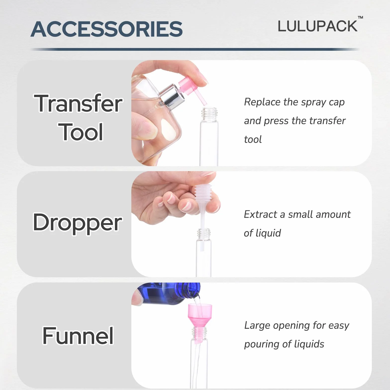 Lulupack 8ml Portátil Recargable Perfume Atomizador, Viaje Pulverizador, Botella Spray 6pcs Multicolor