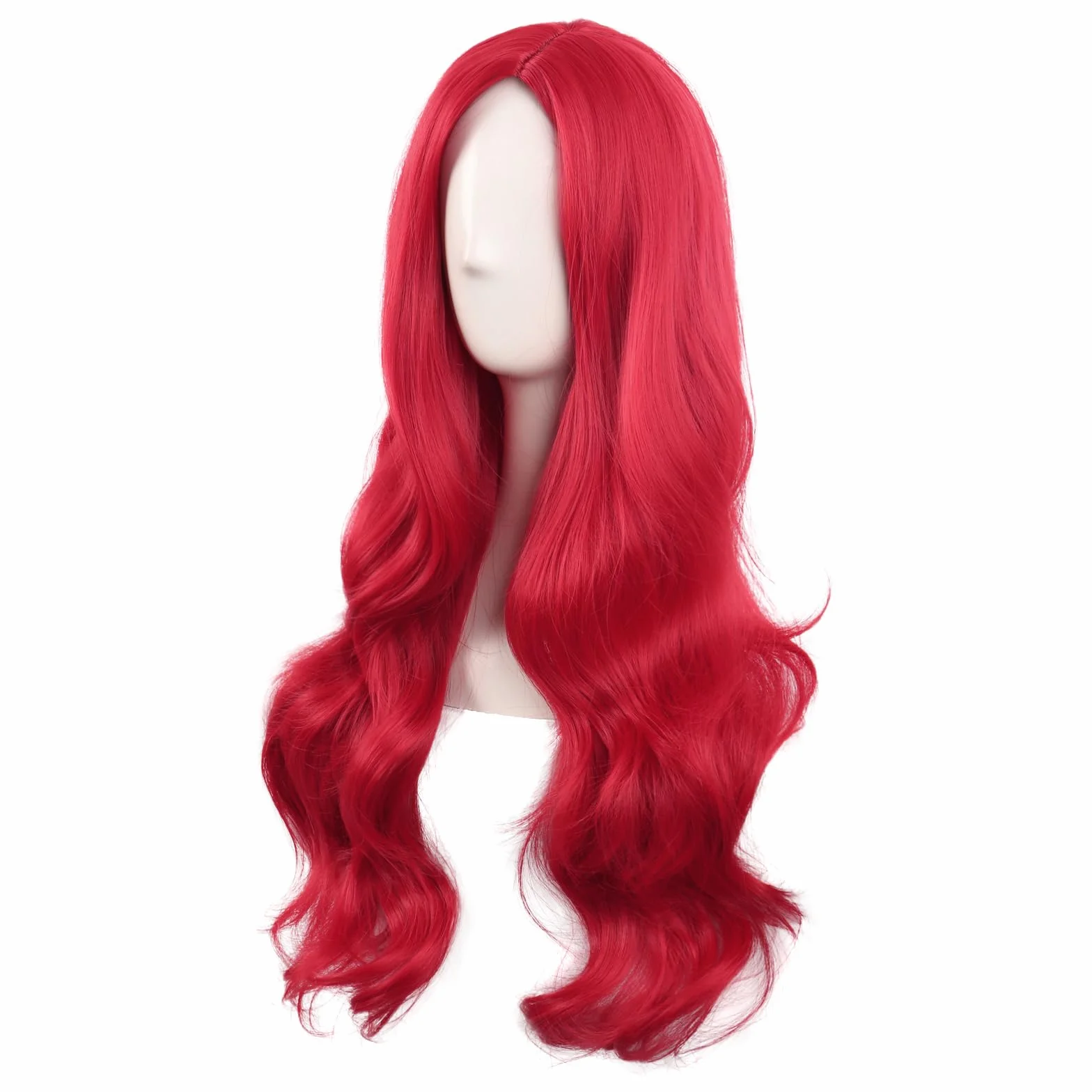 Peluca Cosplay Larga Onda Rizo Sintética 70 cm MapofBeauty Rojo Brillante