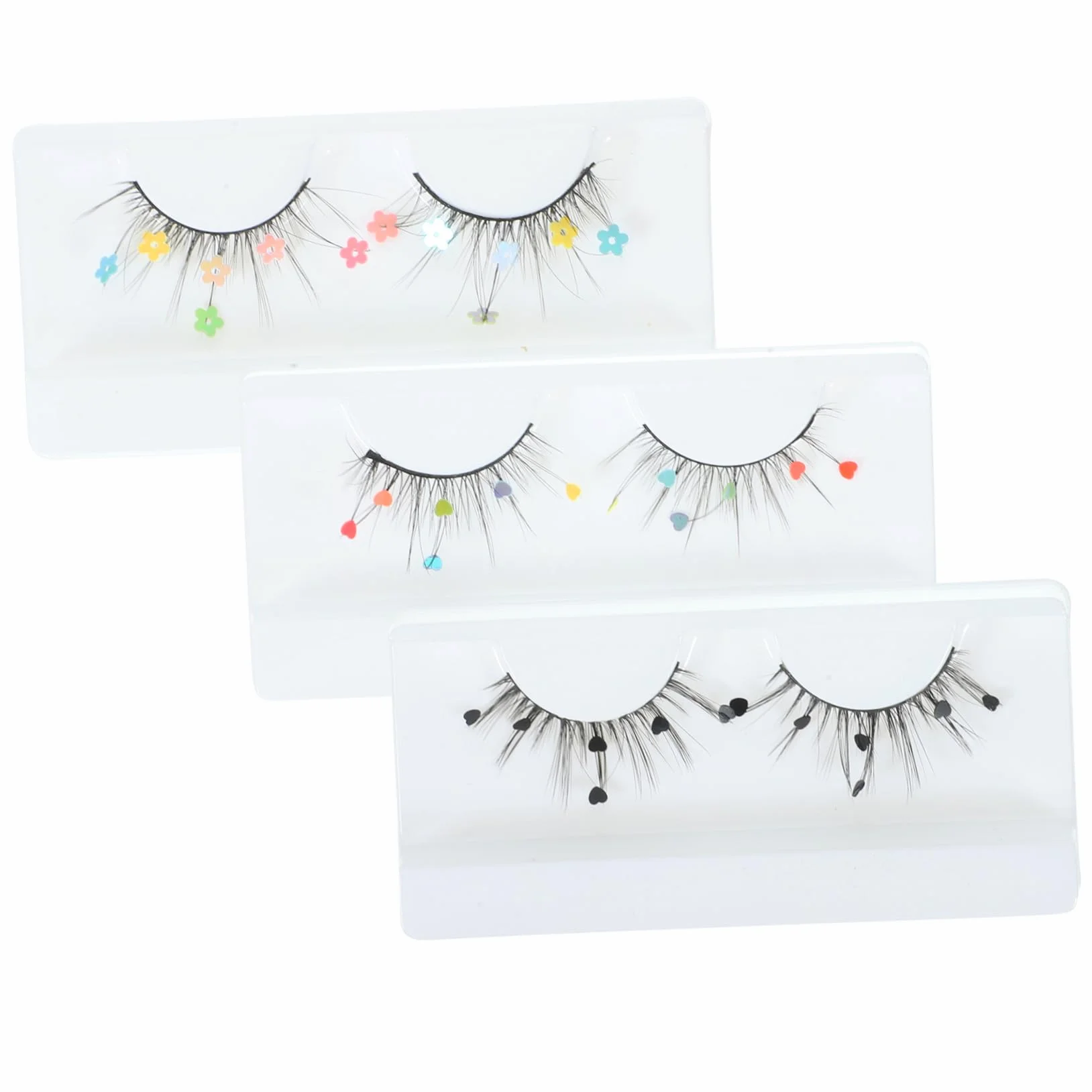 DOITOOL 12 Pares De Pestañas Postizas De Lentejuelas Pestañas Con Color Pestañas De Lentejuelas Pestañas Para Mujeres Maquillaje Lentejuelas Pestañas Pestañas Postizas Brillo Pestañas