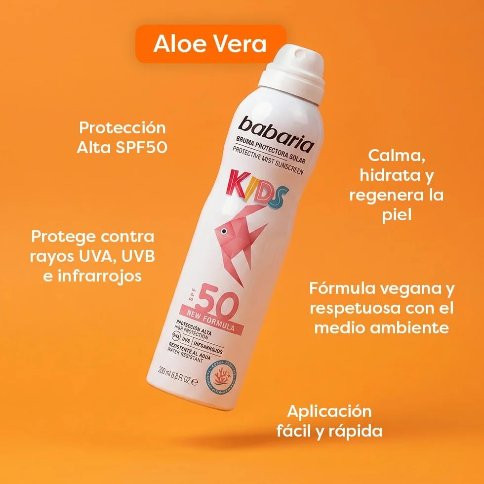 Babaria Bruma Protectora Solar Infantil SPF50 UVA-UVB Infrarrojos 200 ml