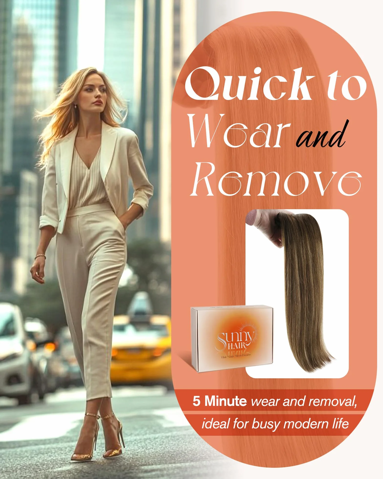 Sunny Extensiones de Cabello Natural Clip Humano 20 Pulgadas Balayage Marron con Rubio 4/27/4# Clip en Extensiones Pelo Clip 7pcs 120gramo