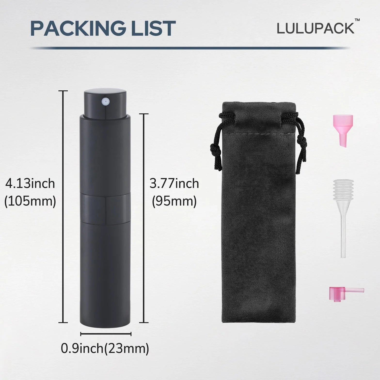 Lulupack 8ml Portátil Recargable Perfume Atomizador, Viaje Pulverizador, Botella Spray 6pcs Multicolor