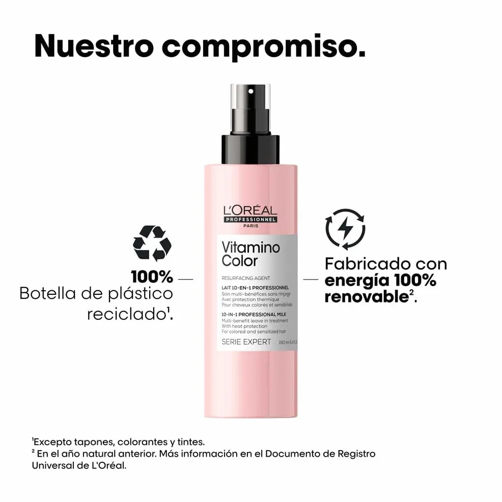 L'Oréal Professionnel Serie Expert Vitamino Color Spray 10 en 1 con Resveratrol, Perfeccionador del Color para Cabello Teñido, 190 ml