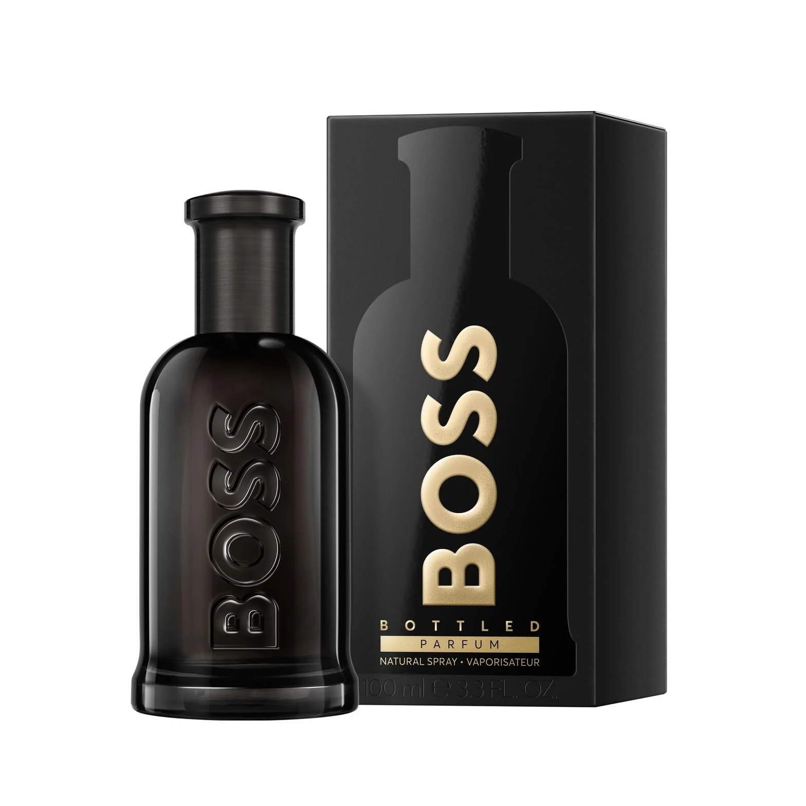 BOSS Bottled Parfum para hombres fragancia amaderada ambarina con notas de cuero y raiz de orris