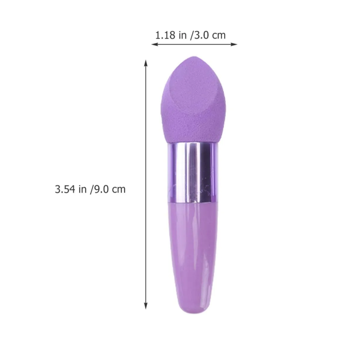 Luxshiny 6 Esponjas de Maquillaje de Látex Mango, Diseño Portátil y Delicado, Forma de Lápiz para Aplicación Húmeda y Seca, Herramientas Simples y Prácticas