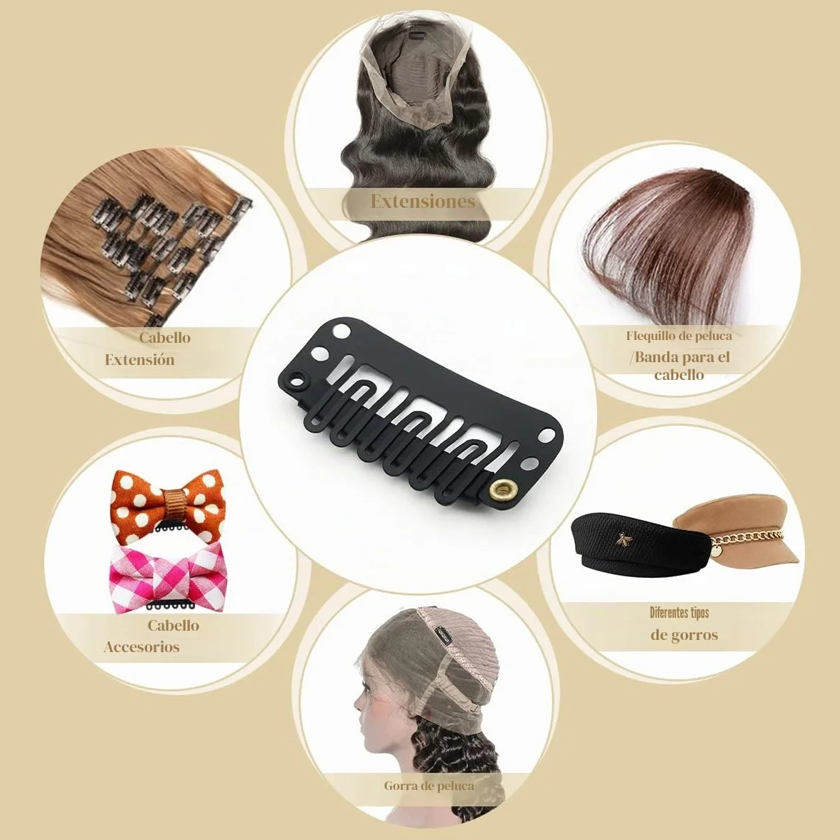 Dreamlover Clips de Pelucas Pinzas para Extensiones de Pelo Negro 30 Piezas