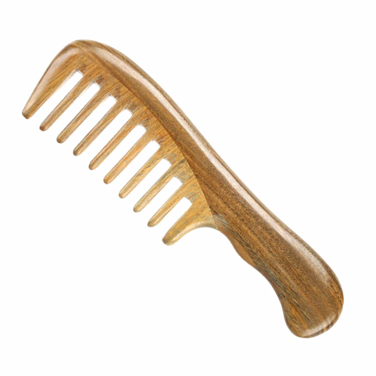 Peine De Masaje De Dientes Anchos Peine De Madera De Sándalo Natural Dientes Anchos y Para Peinar El Cabello