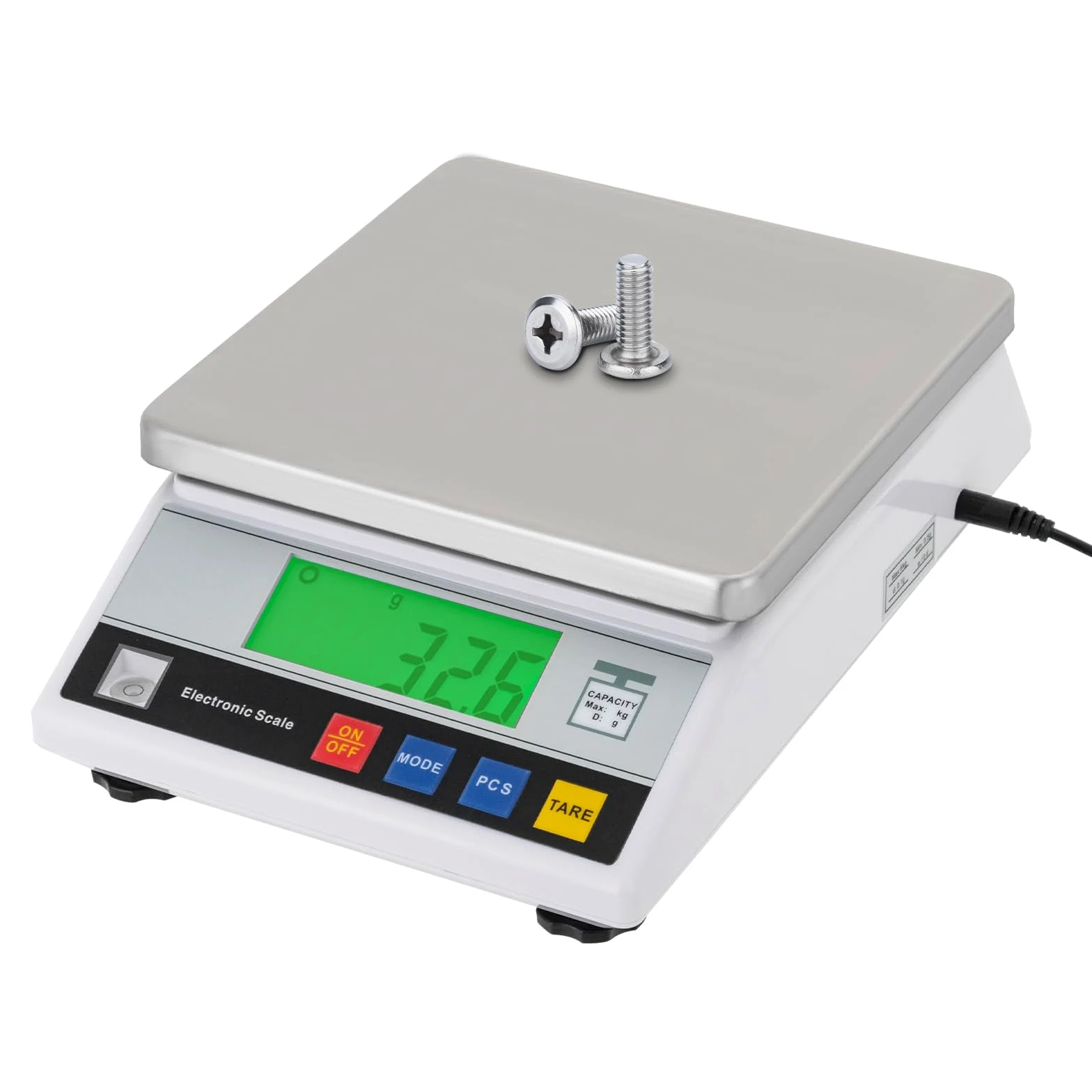 Báscula de precisión de 6 kg, 0,1 g, báscula digital de cocina, báscula de cocina, báscula electrónica de laboratorio, con pantalla LCD, función de conteo de tara, para laboratorio, cocina, almacén
