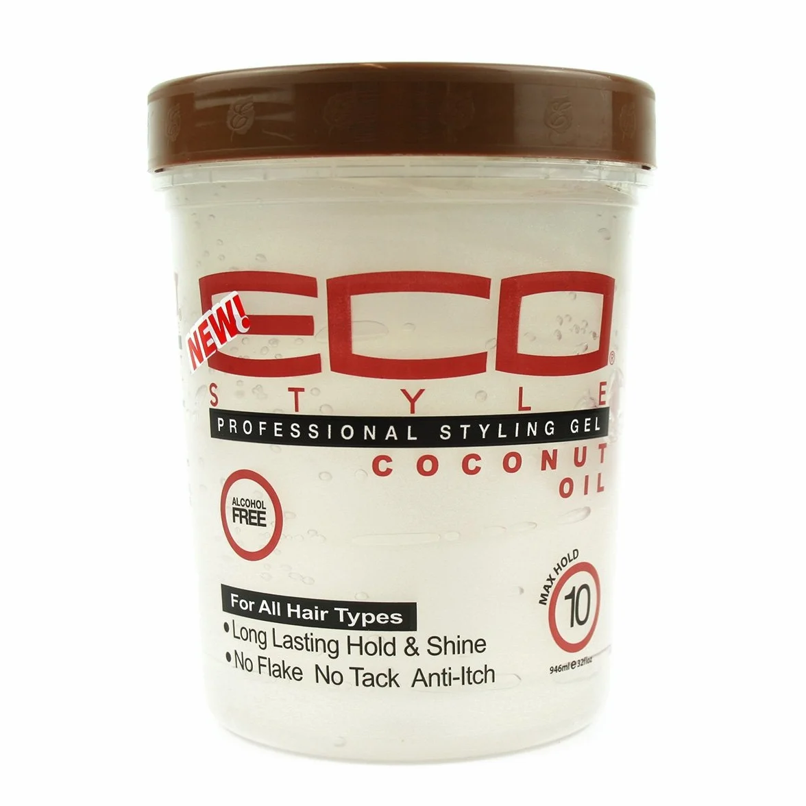 Eco Styler Max Hold Professional Styling Gel Aceite de coco 946 ml