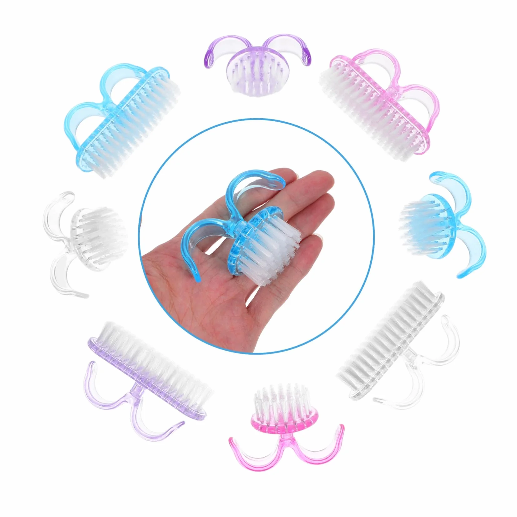40 Piezas Cepillo Limpieza Polvo Uñas Portátil Pincel Plástico para Manicura Eliminación Polvo para Salón y Casa