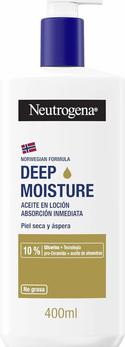 Neutrogena Fórmula Noruega Hidratación Profunda Loción Corporal 400 ml Crema con Pro-Ceramida
