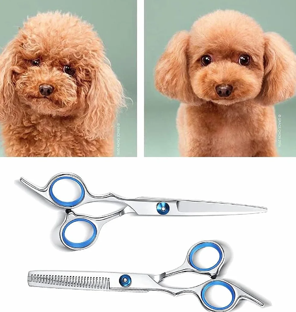 Tijeras de Peluquería Profesionales Kit 7 Pzas Acero Inoxidable Entresacar