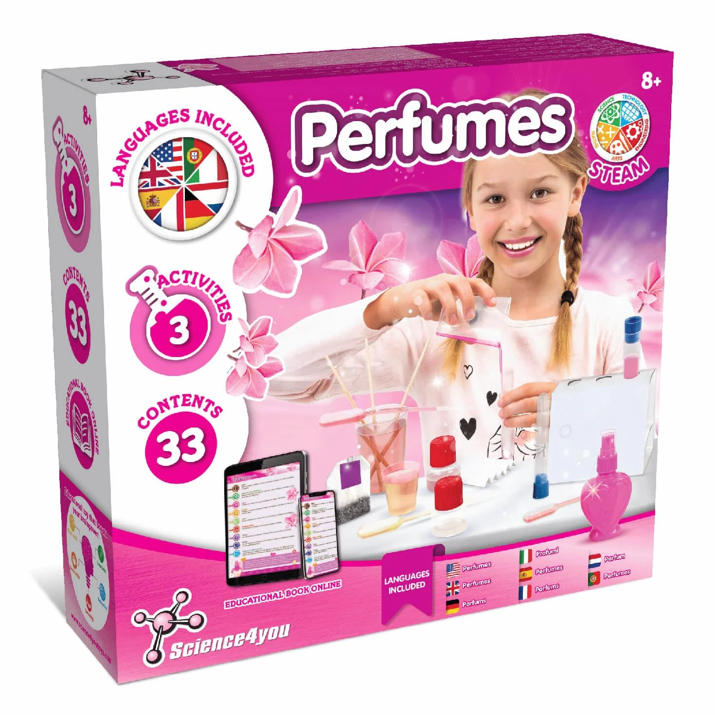 Science4you Fábrica de Colonias para Niños - Laboratorio de Perfumes, Kit de Ciencias STEM, Juguetes para Hacer Perfumes, Regalo 8+