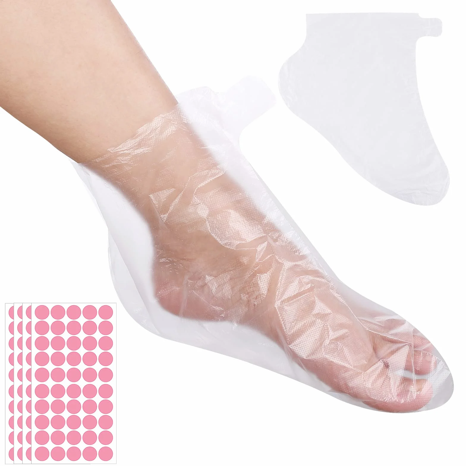 Abeillo 200 forros de baño de cera de parafina para pies, calcetines térmicos, bolsas de pedicura