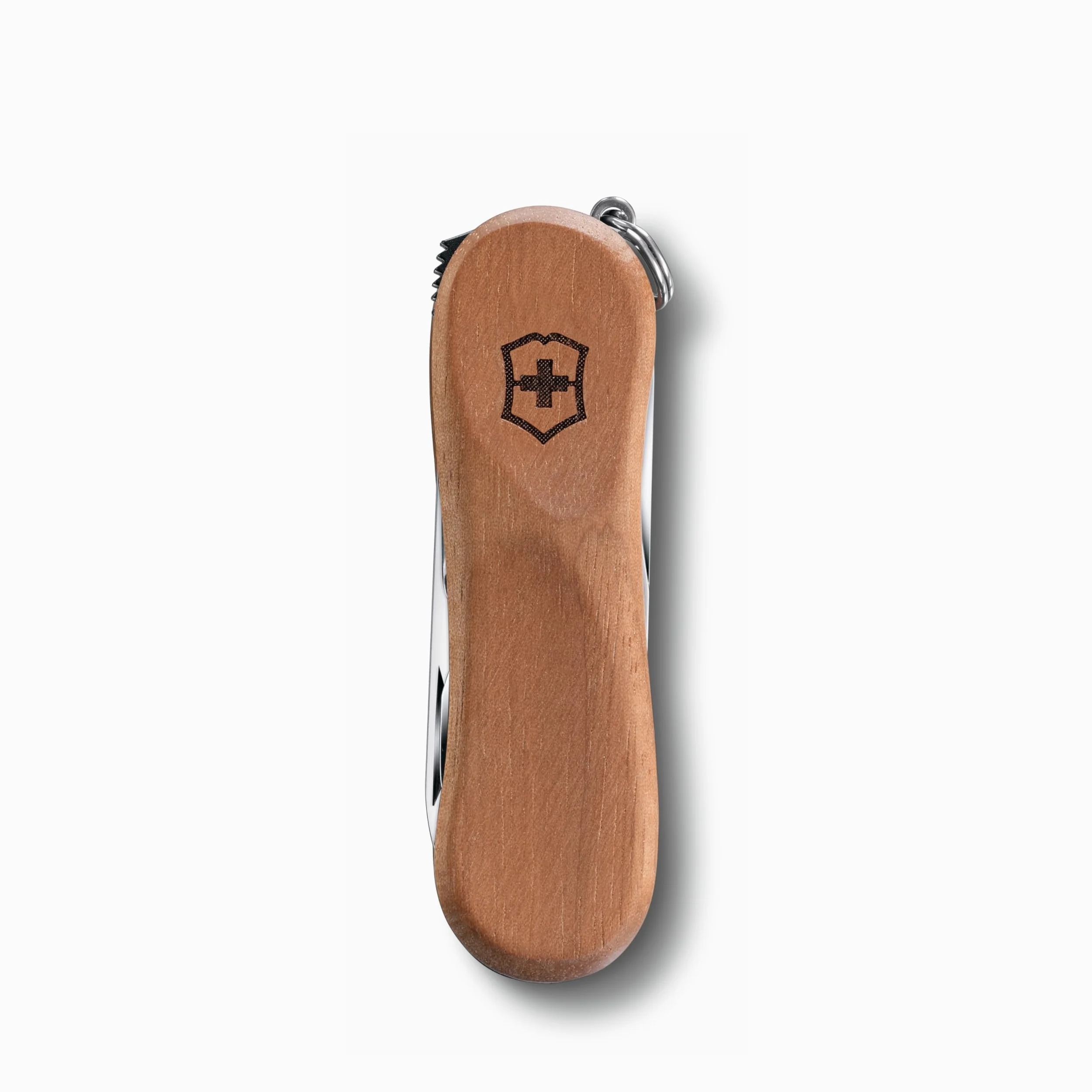 Victorinox Nail Clip 580 Wood, Navaja Multiuso Suiza, Cuchillo bolsillo, Regalo, 6 Funciones, Hoja pequeña, Lima de uñas