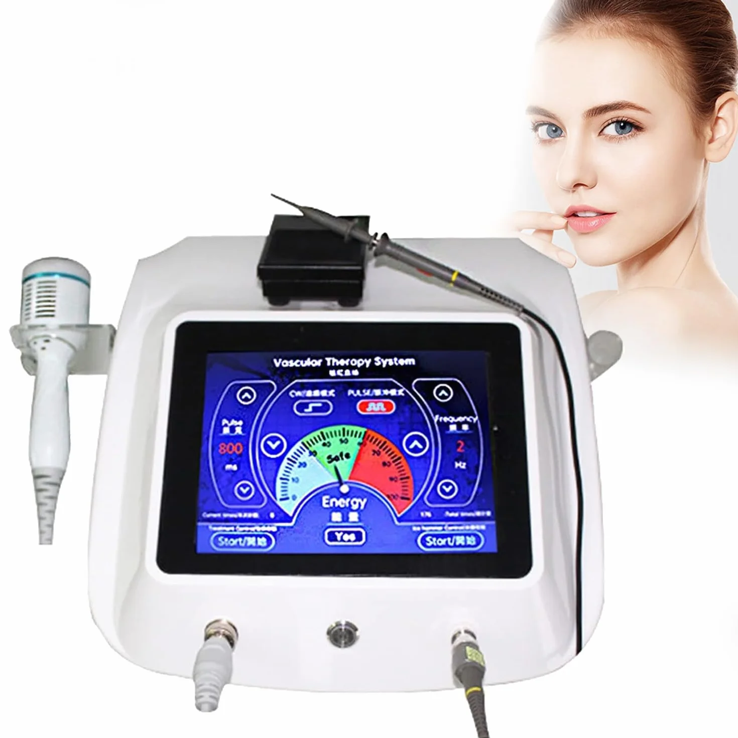 Dispositivo de eliminación de arañas vasculares de Alta frecuencia, máquina de Belleza para Eliminar Venas de Hilo Facial, Manchas de Vasos sanguíneos Rojos, para piernas, Cara, Nariz, para Mujeres
