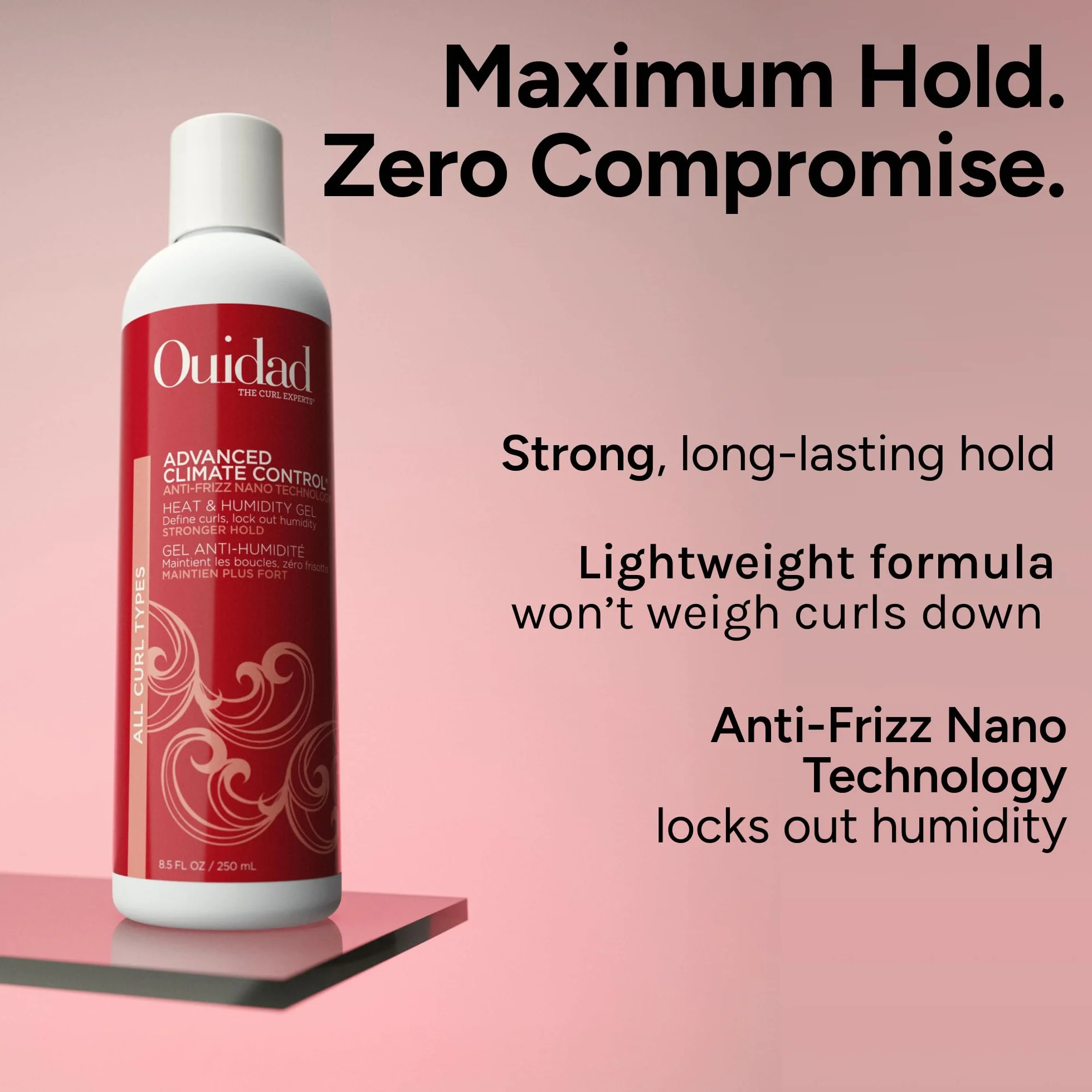 Ouidad Advanced Climate Control Heat & Humidity Gel Stronger Hold 250ml