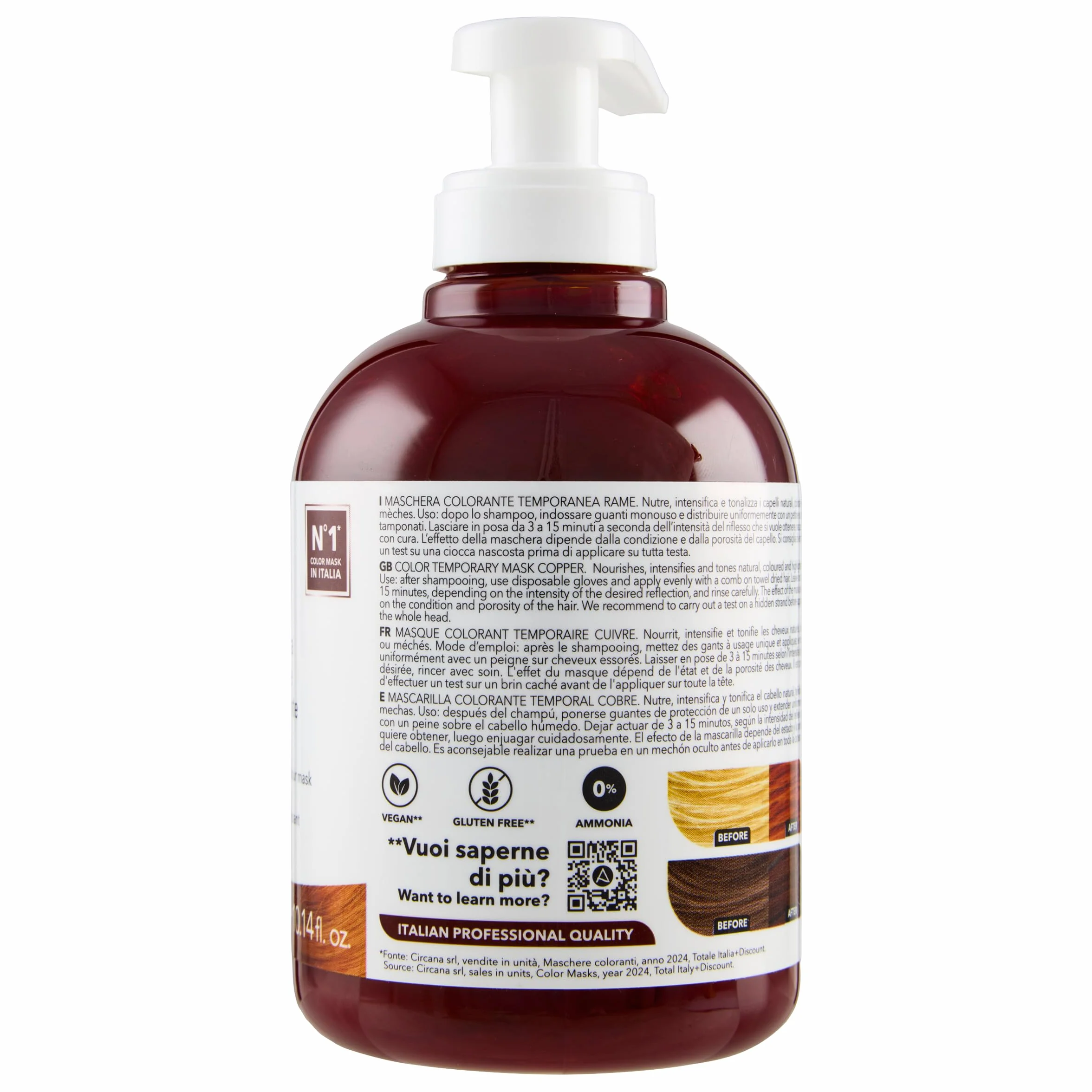 Alama Professional S.O.S Color&Go Mascarilla Colorida Revive el Color Cobrizo 300 ml