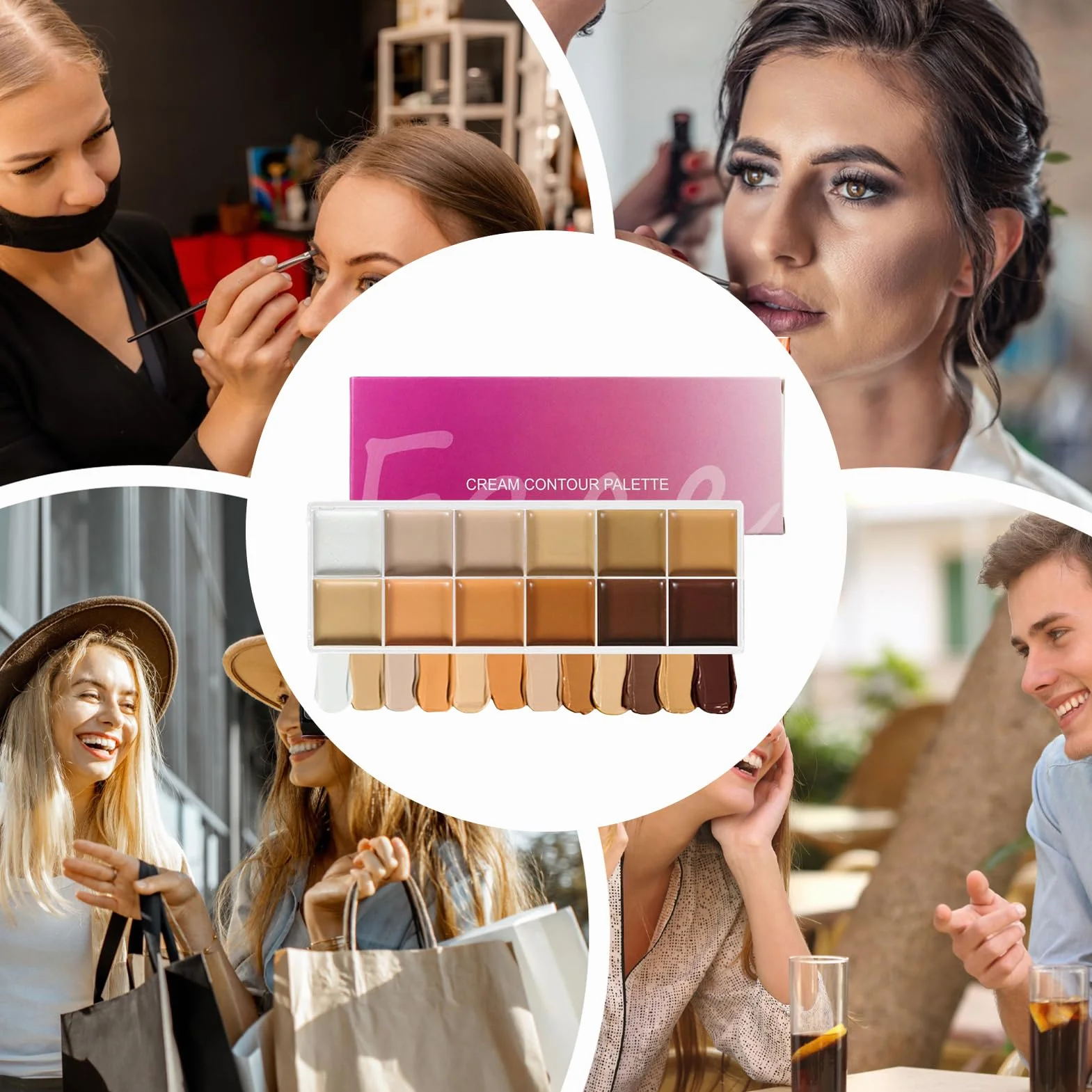 Paleta De Maquillaje En Crema 12 Tonos Correctores Y Base Neutralizante Para Mujeres