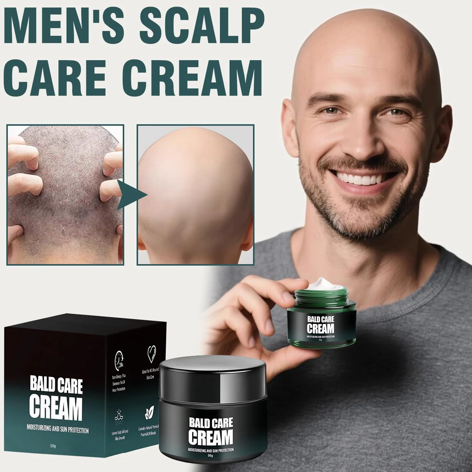 Crema Post Depilacion Protector Cuero Cabelludo Cuidado Calvicie Calma Alivia Piel Dañada Hidratante Nutritiva
