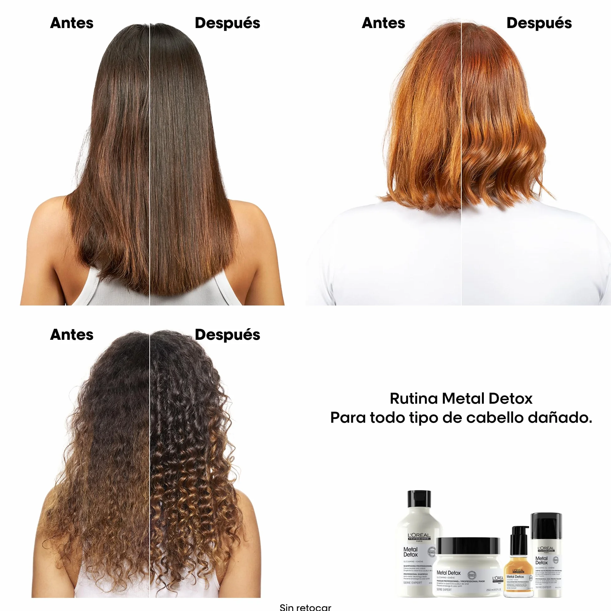 L'Oréal Professionnel Metal Detox Champú Sin Sulfatos 300 ml para Cabello Dañado