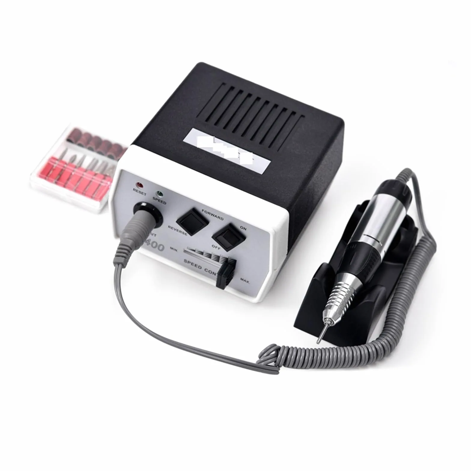 Torno para Uñas, Taladro eléctrico for uñas de 30000RPM, lima maestra de uñas for manicura, fresadora portátil for uñas, juegos de fresas(Nero)