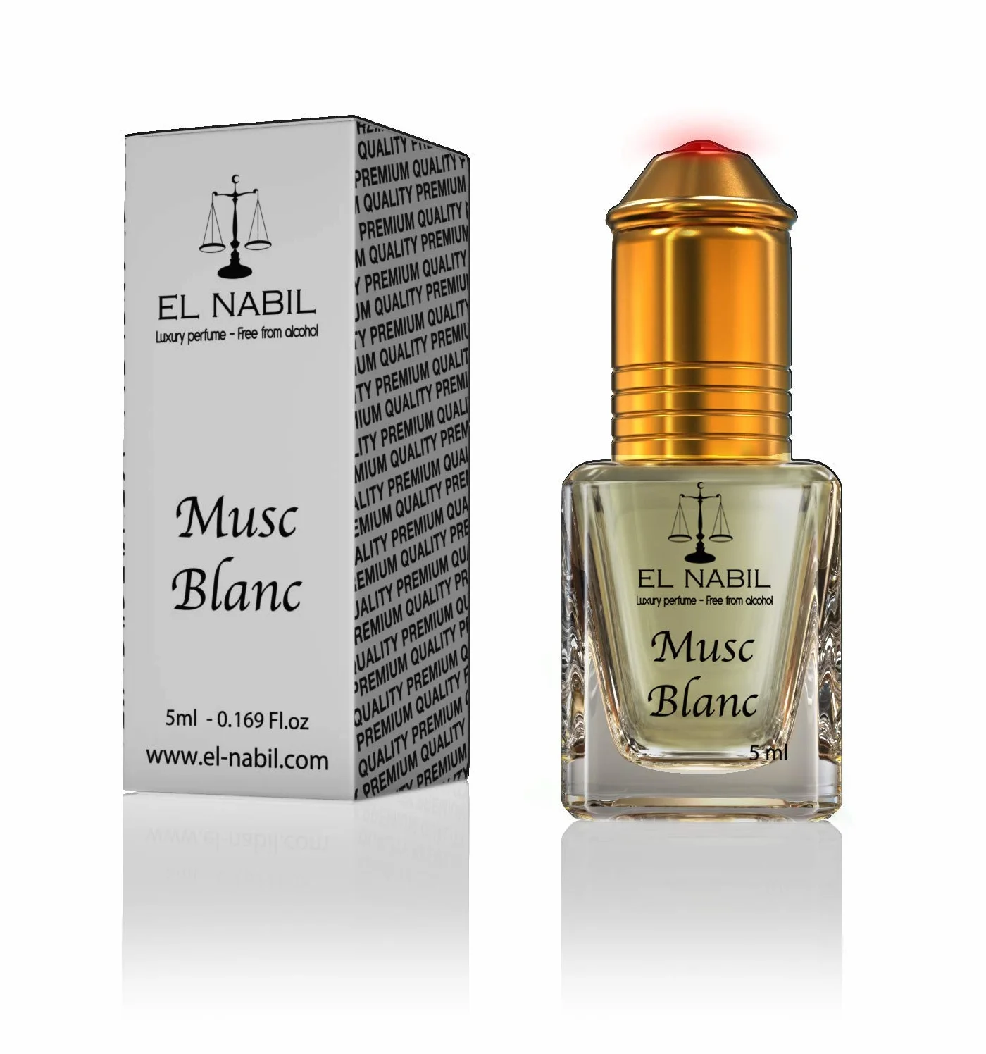 Almizcle blanco 5ml Perfume El Nabil Misk Musc Aceite perfumado