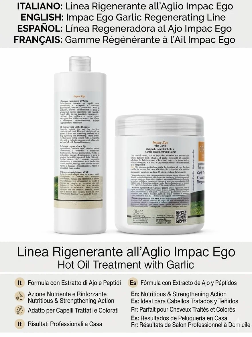 Kit Capilar de Ajo 3 Piezas Champú Mascarilla Cepillo Tratamiento Anticaída Fortalecedor