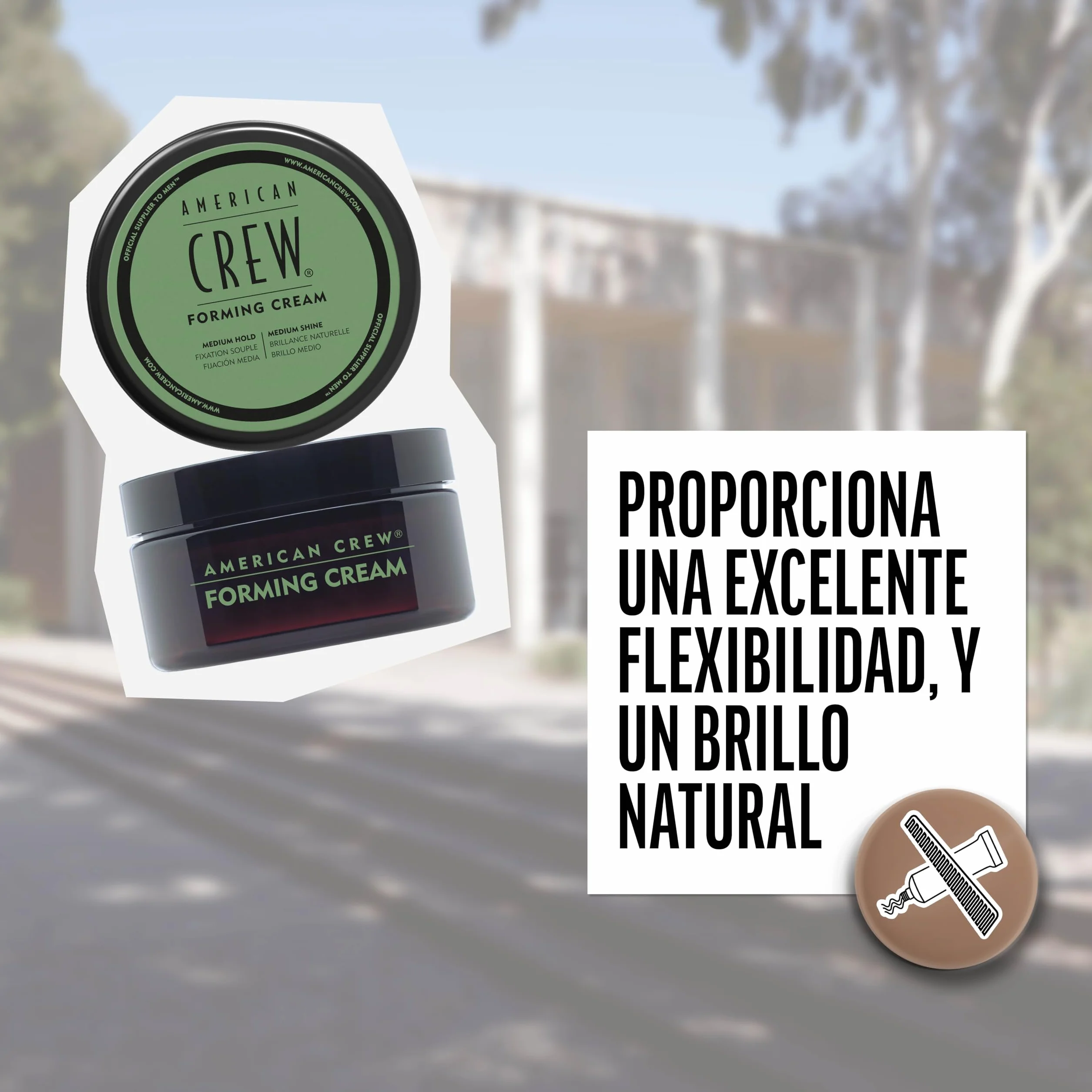 American Crew Forming Cream Cera para el Pelo Fijación Brillo Medio 85 g Paquete de 2