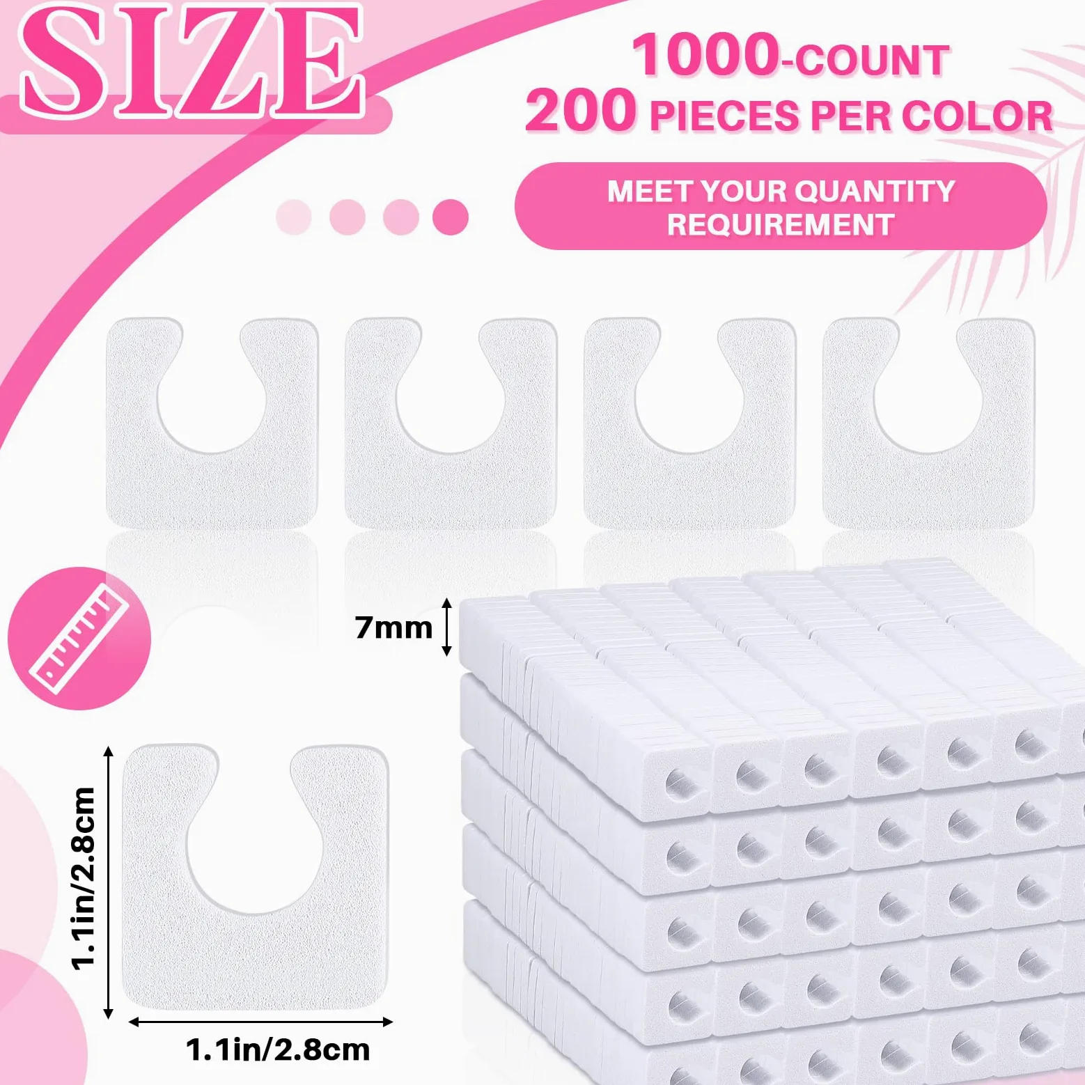 Mumufy 1000 separadores individuales de dedos de pedicura, espaciadores de espuma suave, cómodos separadores de dedos de los dedos, pedicura para mujeres, hombres y niñas, manicura de pies, esmalte de