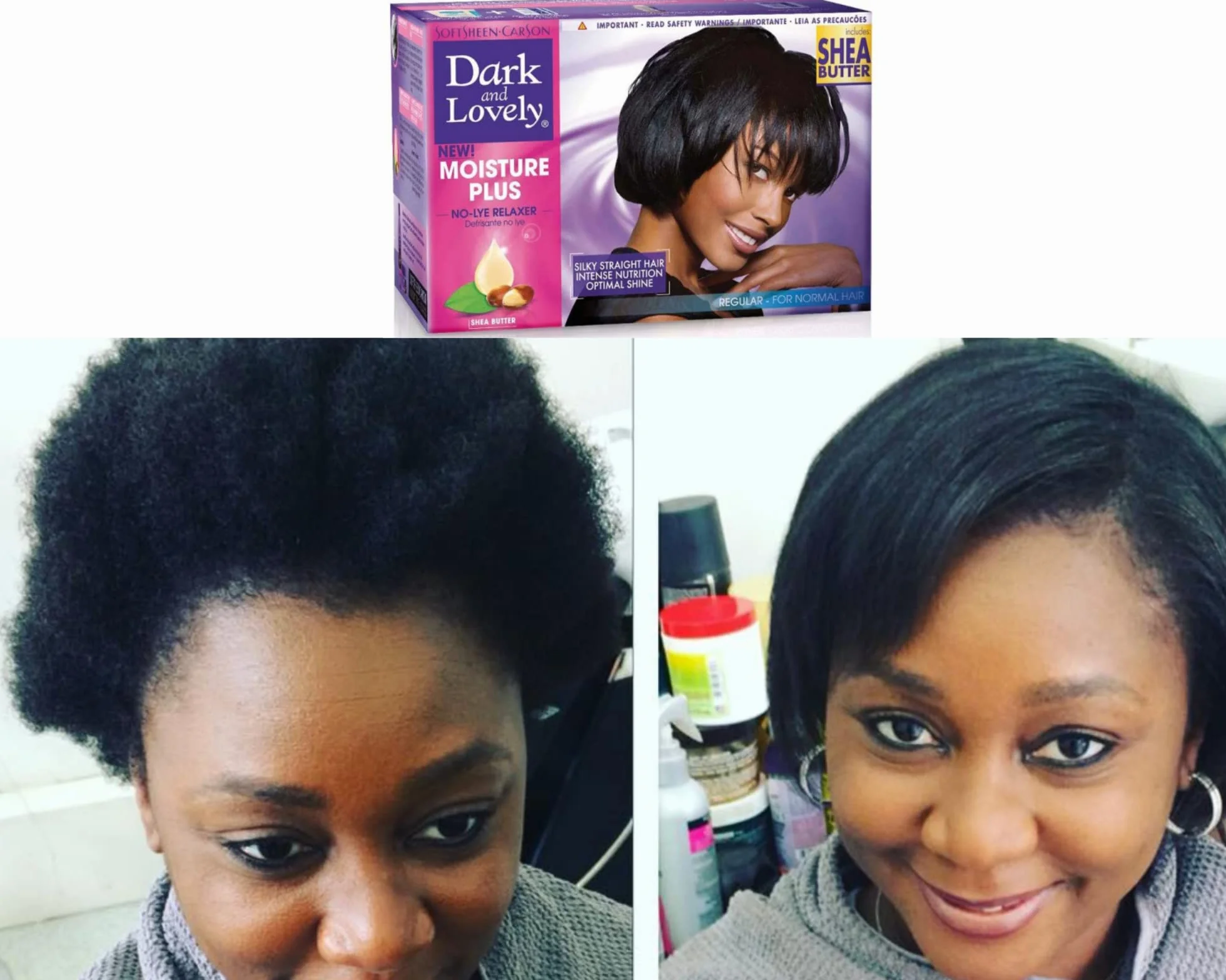 Dark & Lovely Kit Regular No-Lye Relaxer Superior Moisture Plus Nutritive African Shea Manteca de karité africana Hair Care Agent