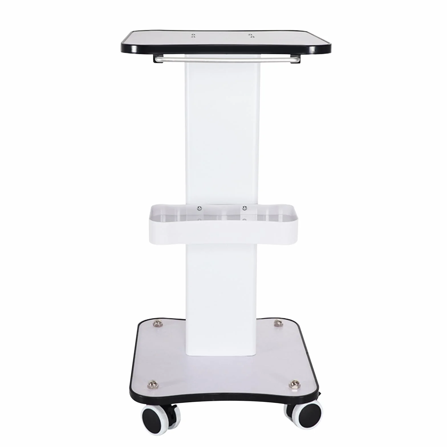 Carro de Almacenamiento de 3 Niveles para SPA y Salón de Belleza, Blanco, Estante Portátil