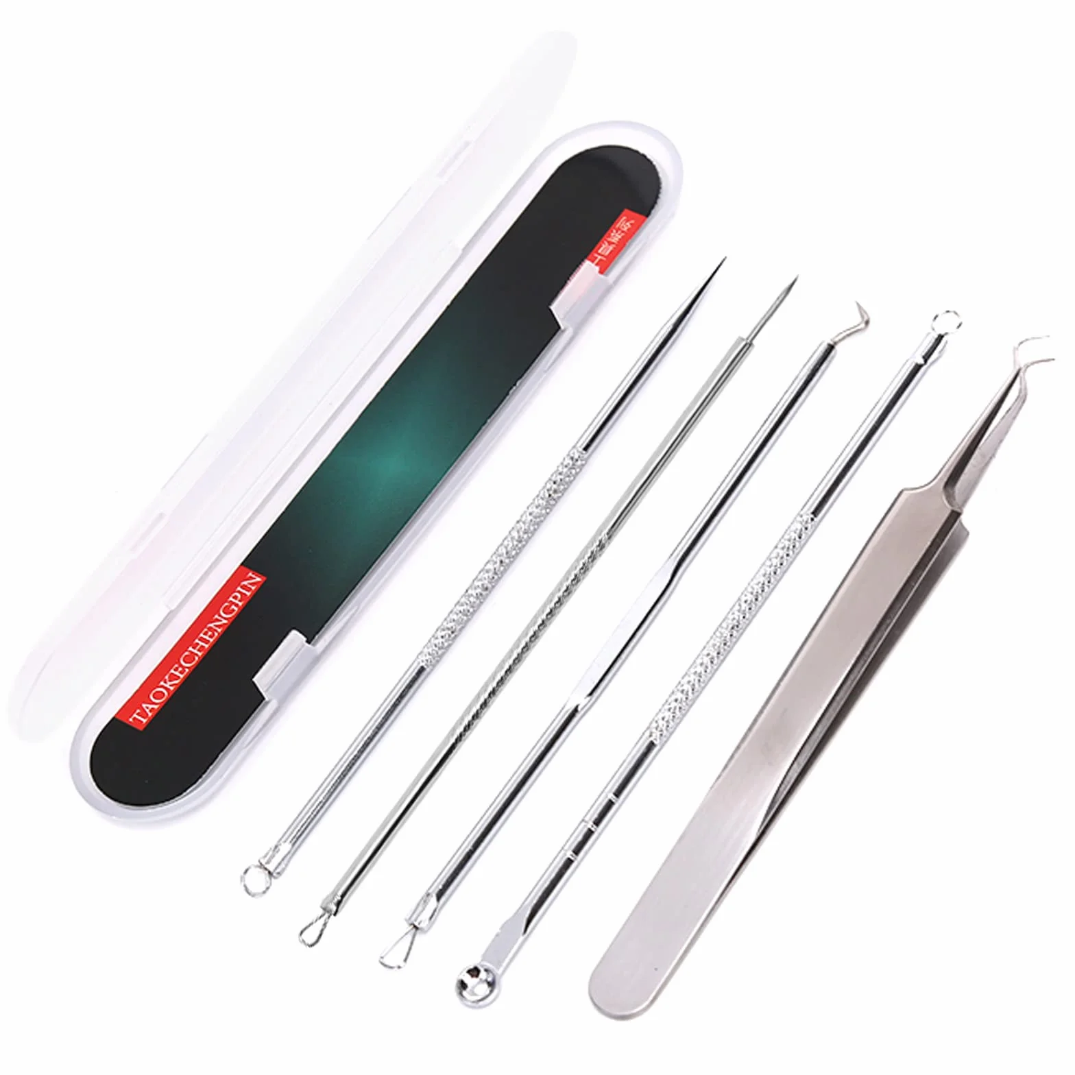 Extractor de acné 5 Piezas Kit para eliminar espinillas y puntos negros
