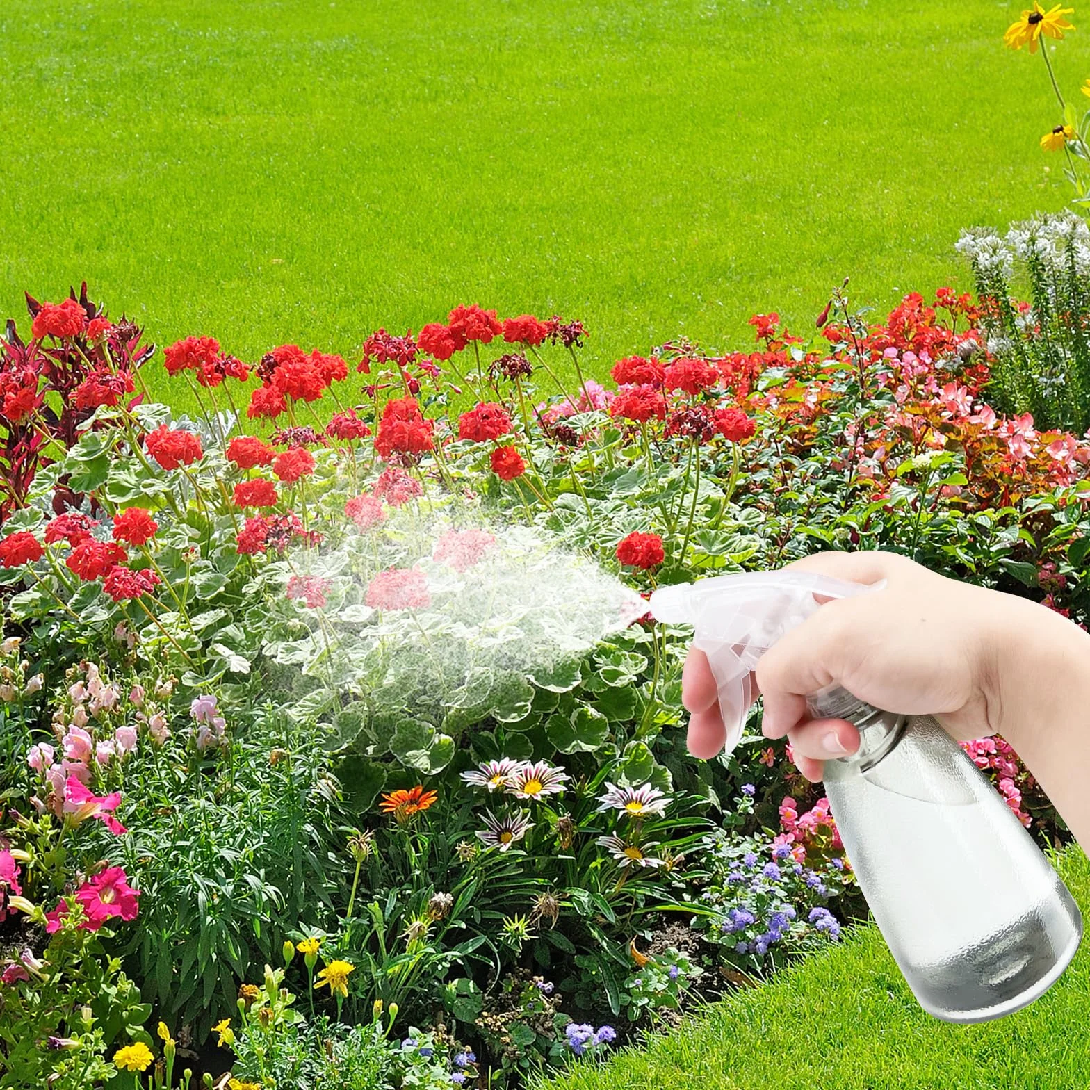 Gvolatee 3 Piezas Botella Pulverizador 500 ml, Plastico Gatillo Botellas de Spray Vacías Rellenable Transparente para Plantas, Limpieza