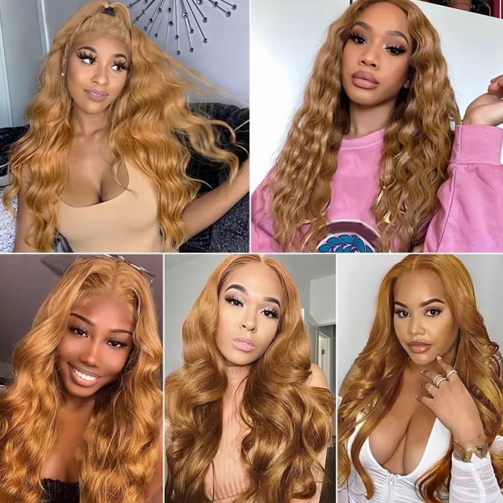 Extensiones de cabello humano con ondas de cuerpo humano, 3 paquetes de 50 g/unidad, doble trama #30, marrón claro para mujeres de 22, 24 y 66 cm
