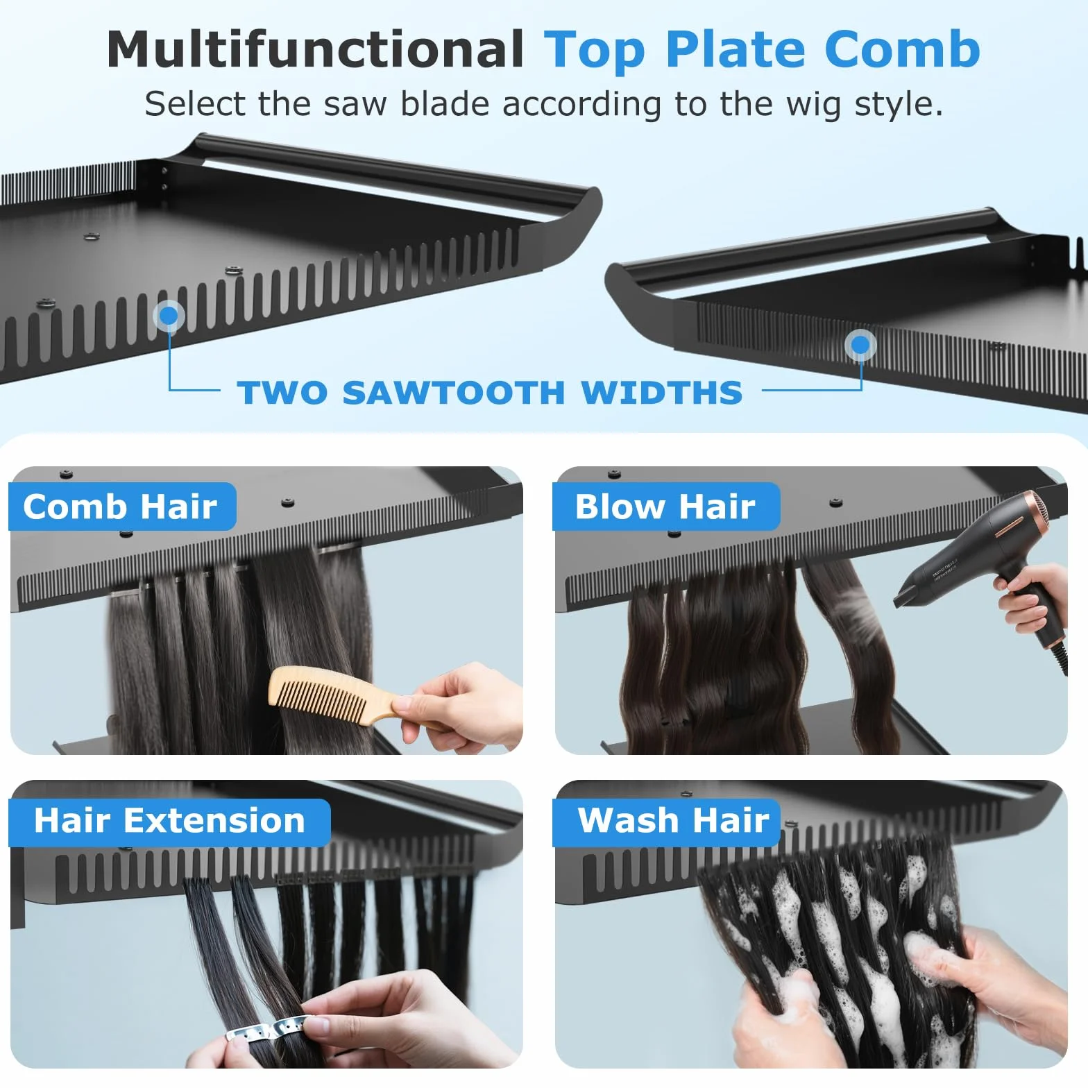 Bandeja de Peluquería con Ruedas, Bandeja de Salón Rodante con Soporte y Soporte Separador de Cabello, Carrito de Salón Bandeja Ajustable con Plataforma de Almacenamiento Cuencos de Tinte y
