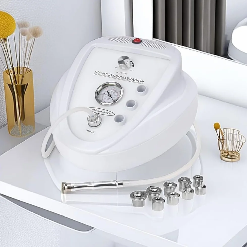 Profesional Dermoabrasión Equipo Pelado Microcristalino Cuidado Facial Doméstico Succión 65-68 cmHg