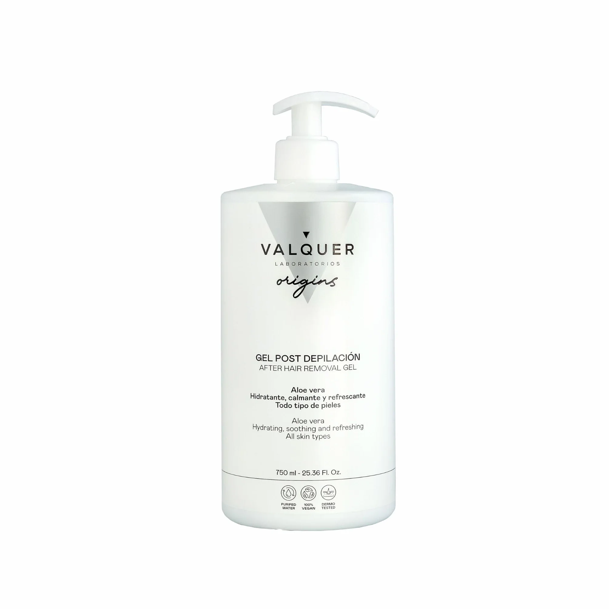 Valquer Origins Gel Post Depilación After Shave Corporal 750 ml Aloe Vera
